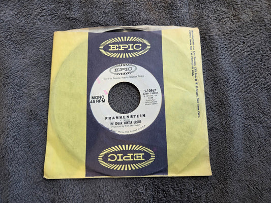 EDGAR WINTER GROUP FRANKENSTEIN MONO WHITE LABEL PROMO WHITE TRASH EPIC 5-10967