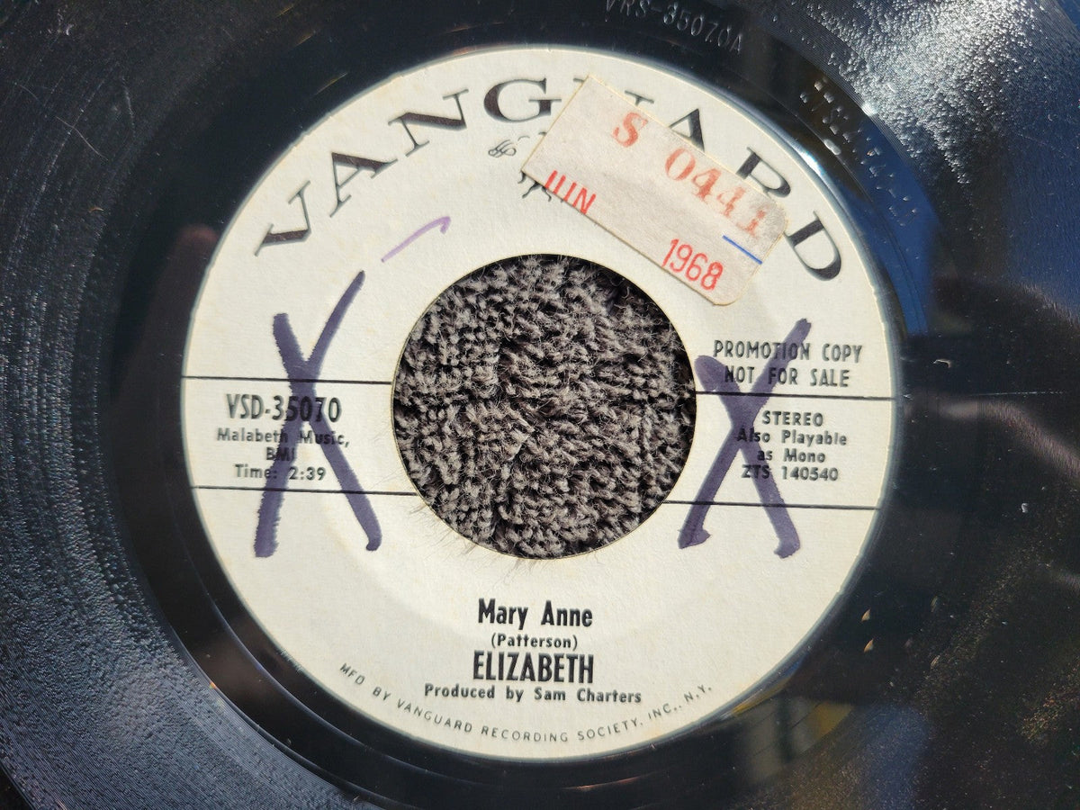 ELIZABETH MARY ANNE WHITE LABEL PROMO PICTURE SLEEVE WLP VANGUARD