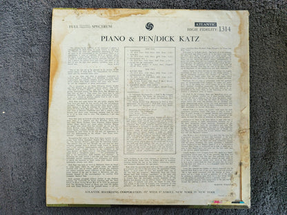 DICK KATZ PIANO & PEN ATLANTIC 1314