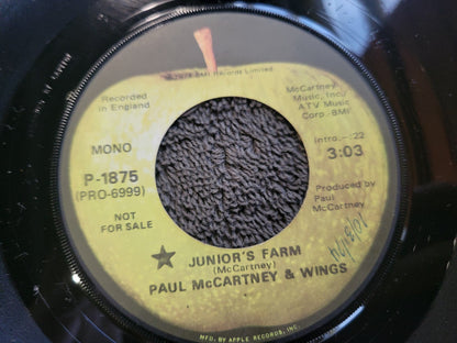 PAUL MCCARTNEY JUNIOR'S FARM MONO PROMO LONG SHORT VERSION P-1875 PRO-6999