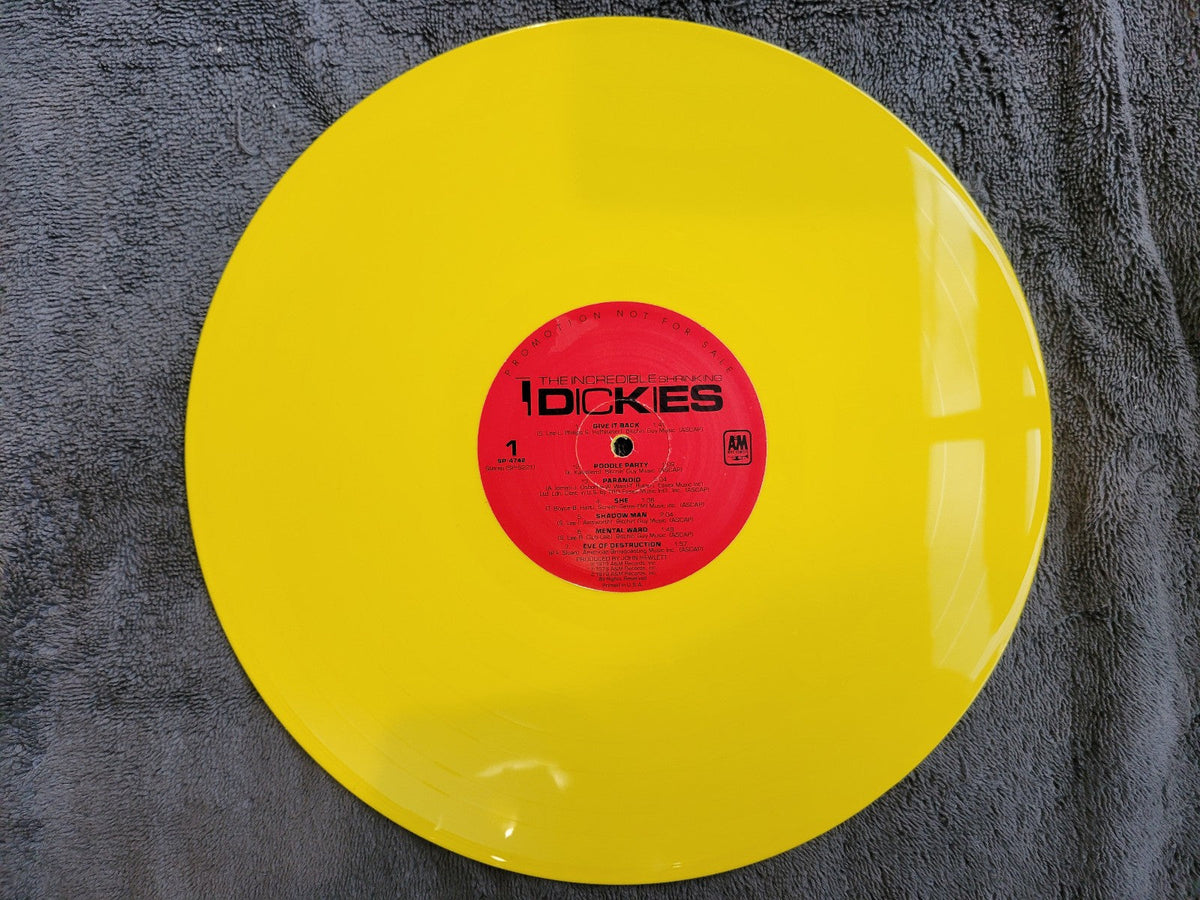 DICKIES THE INCREDIBLE SHRINKING FIRST PRESSING YELLOW VINYL
