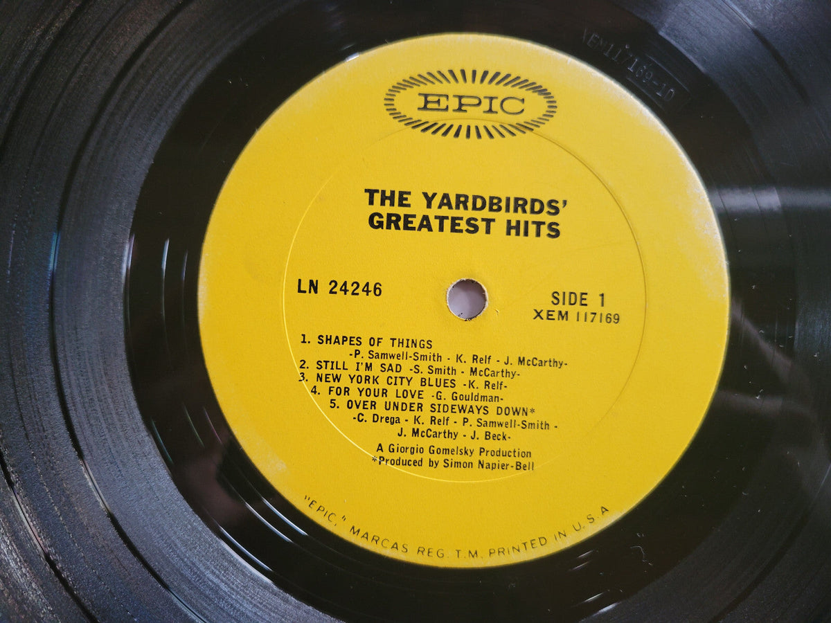 YARDBIRDS GREATEST HITS YELLOW EPIC MONO
