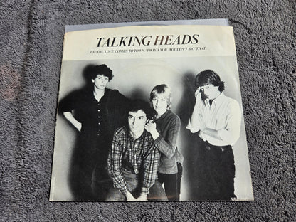 TALKING HEADS UH OH LOVE COMES TO TOWN PROMO MONO PICTURE SLEEVE SIRE SRE 1002