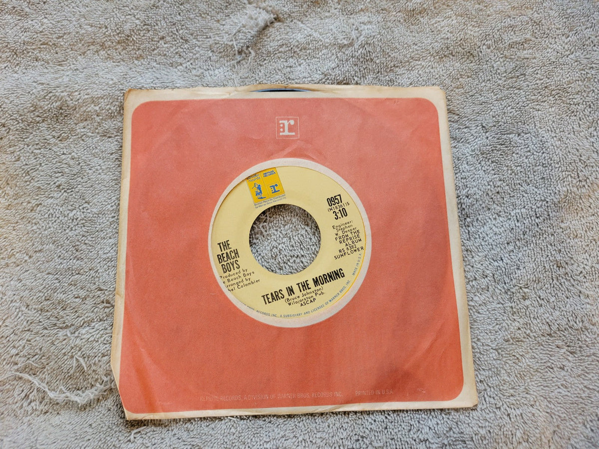 BEACH BOYS TEARS IN THE MORNING  ITS ABOUT TIME 7"
