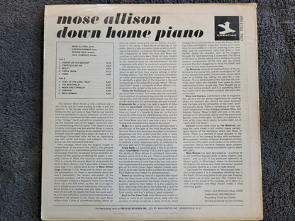 MOSE ALLISON DOWN HOME PIANO