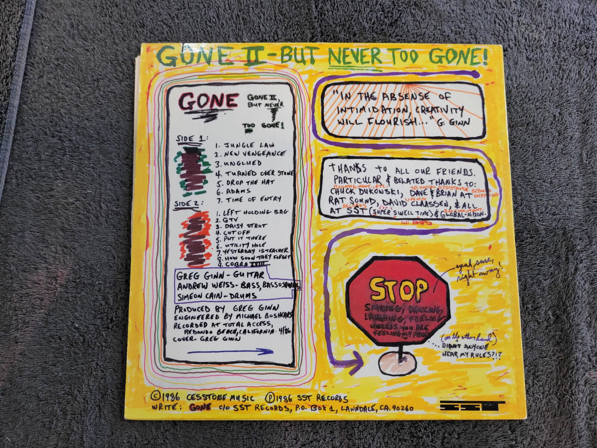 GONE GONE II BUT NEVER TOO GONE BLACK FLAG SST