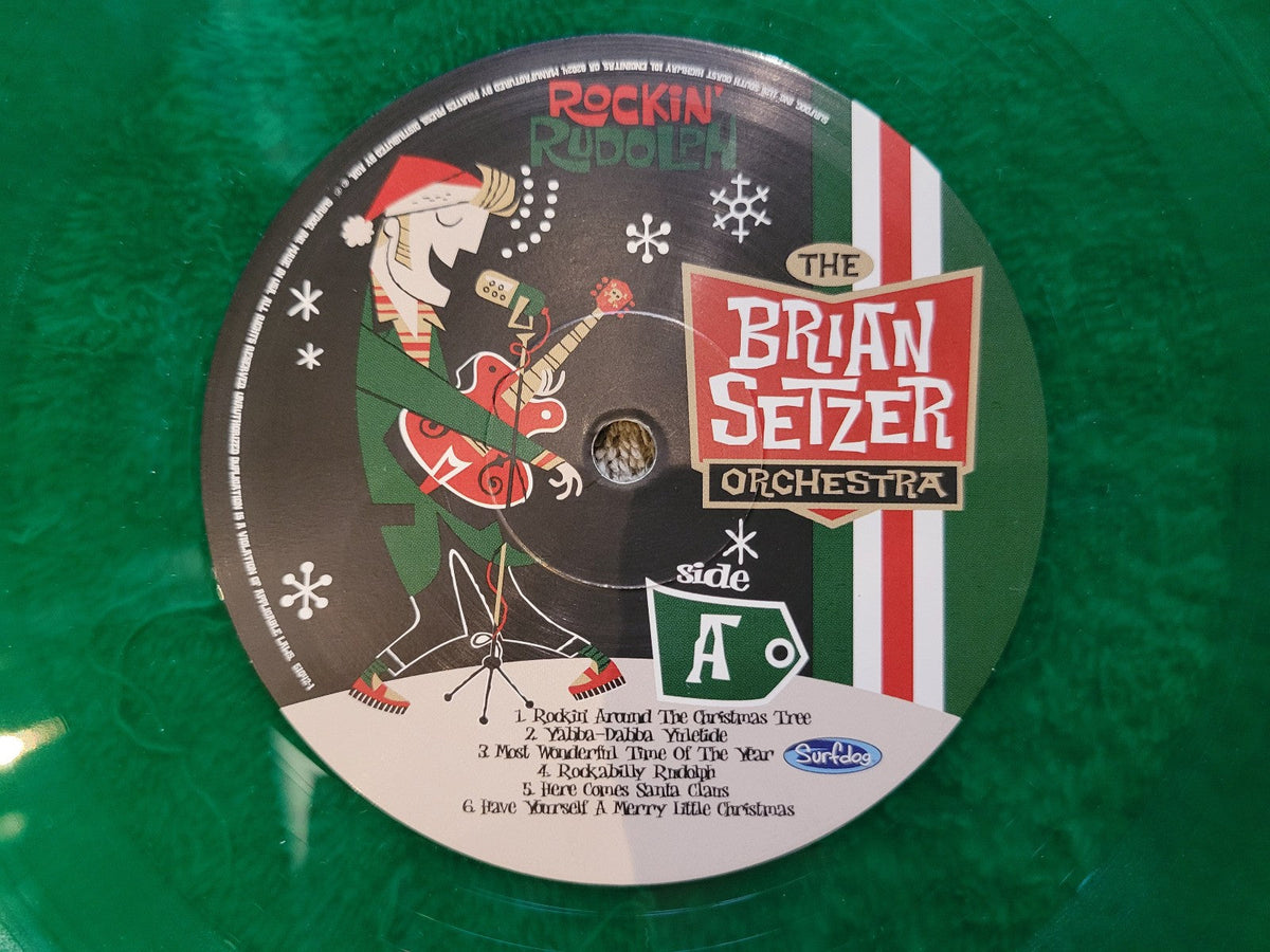 BRIAN SETZER ORCHESTRA ROCKIN RUDOLPH GREEN VINYL STRAY CATS