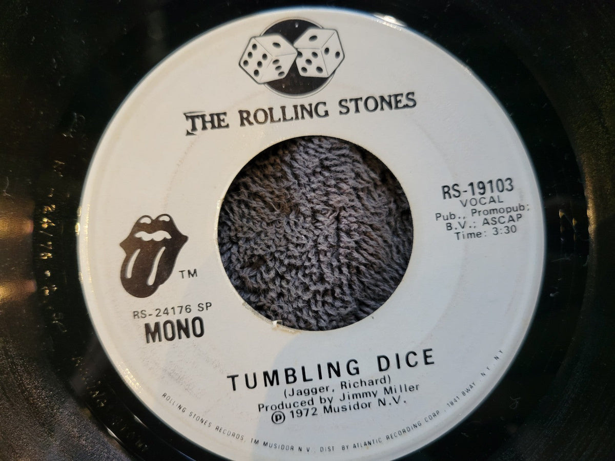 ROLLING STONES TUMBLING DICE  WHITE LABEL PROMO MONO RS-19103