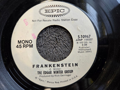 EDGAR WINTER GROUP FRANKENSTEIN MONO WHITE LABEL PROMO WHITE TRASH EPIC 5-10967