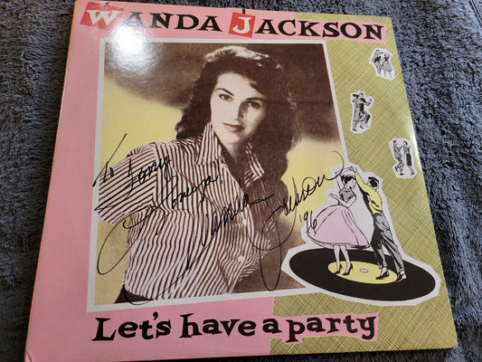 WANDA JACKSON LETS HAVE A PARTY AUTOGRAPHED IMPORT ROCKABILLY