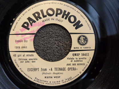 KEITH WEST EXCERPT THEME FROM A TEENAGE OPERA IMPORT ITALY PARLOPHON QMSP 16412