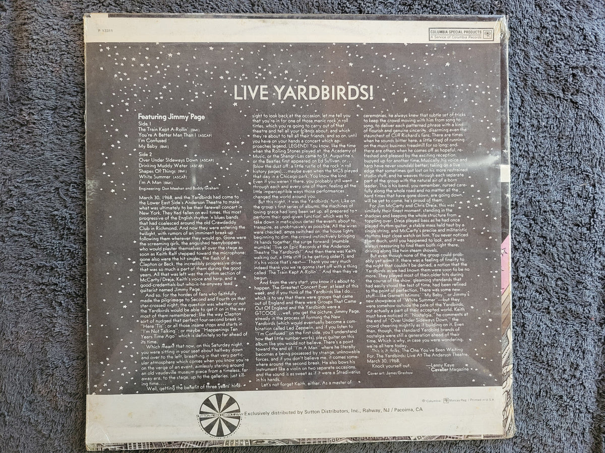YARDBIRDS LIVE FEATURING JIMMY PAGE NEW SEALED