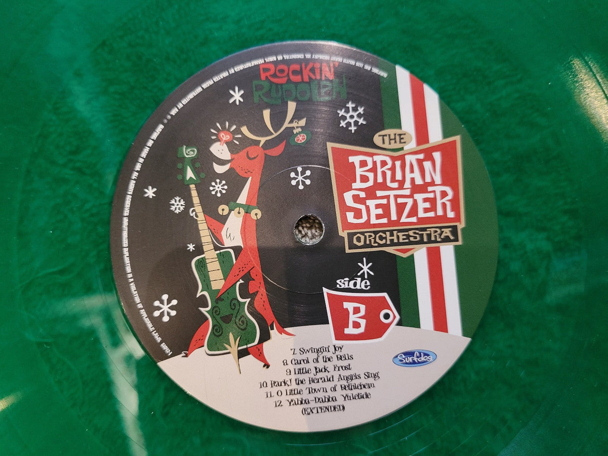 BRIAN SETZER ORCHESTRA ROCKIN RUDOLPH GREEN VINYL STRAY CATS