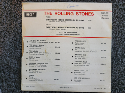 ROLLING STONES EVERYBODY NEEDS SOMEBODY 7" FR IMP