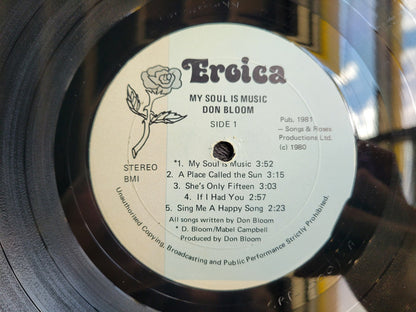 DON BLOOM MY SOUL IS MUSIC ERIOCA JAMAICAN IMPORT BLOOMS JAMAICA