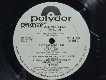 JAM ALL MOD CONS WHITE LABEL PROMO FIRST PRESSING WLP PAUL WELLER