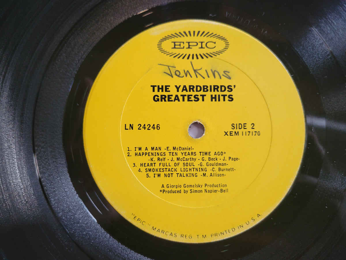 YARDBIRDS GREATEST HITS YELLOW EPIC MONO