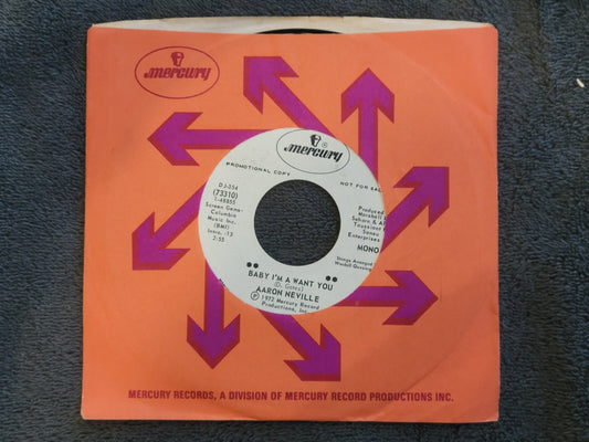 AARON NEVILLE BABY I'M A WANT YOU MOJO HANNAH WHITE LABEL PROMO MONO DJ-354