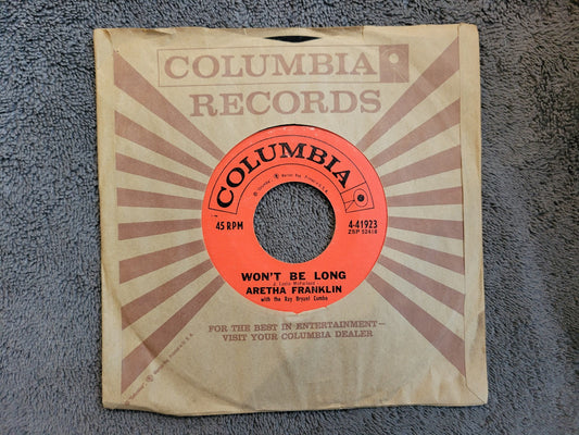 ARETHA FRANKLIN WON'T BE LONG 1961 COLUMBIA 4-41923 RIGHT NOW