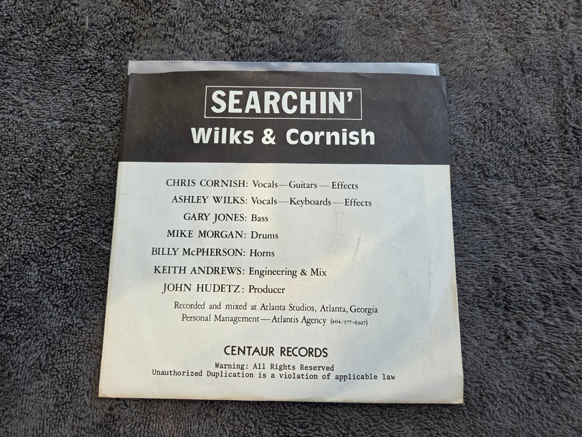 WILKS & CORNISH MY CAR WONT START PICTURE SLEEVE CENTAUR 596 ATLANTA GARAGE ROCK