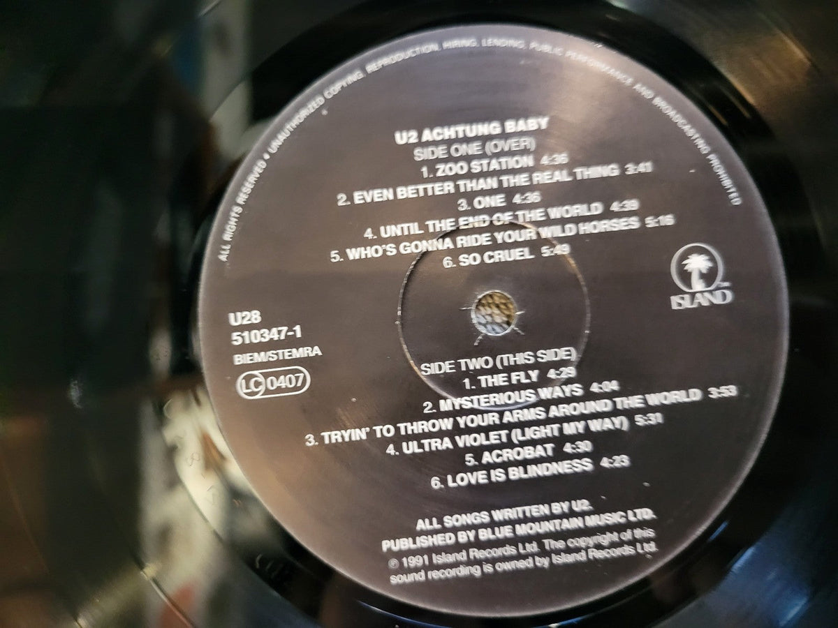 U2 ACHTUNG BABY IMPORT GERMANY W/ INSERT & INNER SLEEVE