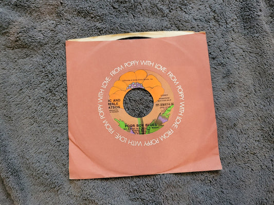 DOC WATSON POOR BOY BLUES PROMO POPPY PP-XW414-W MONO MERLE