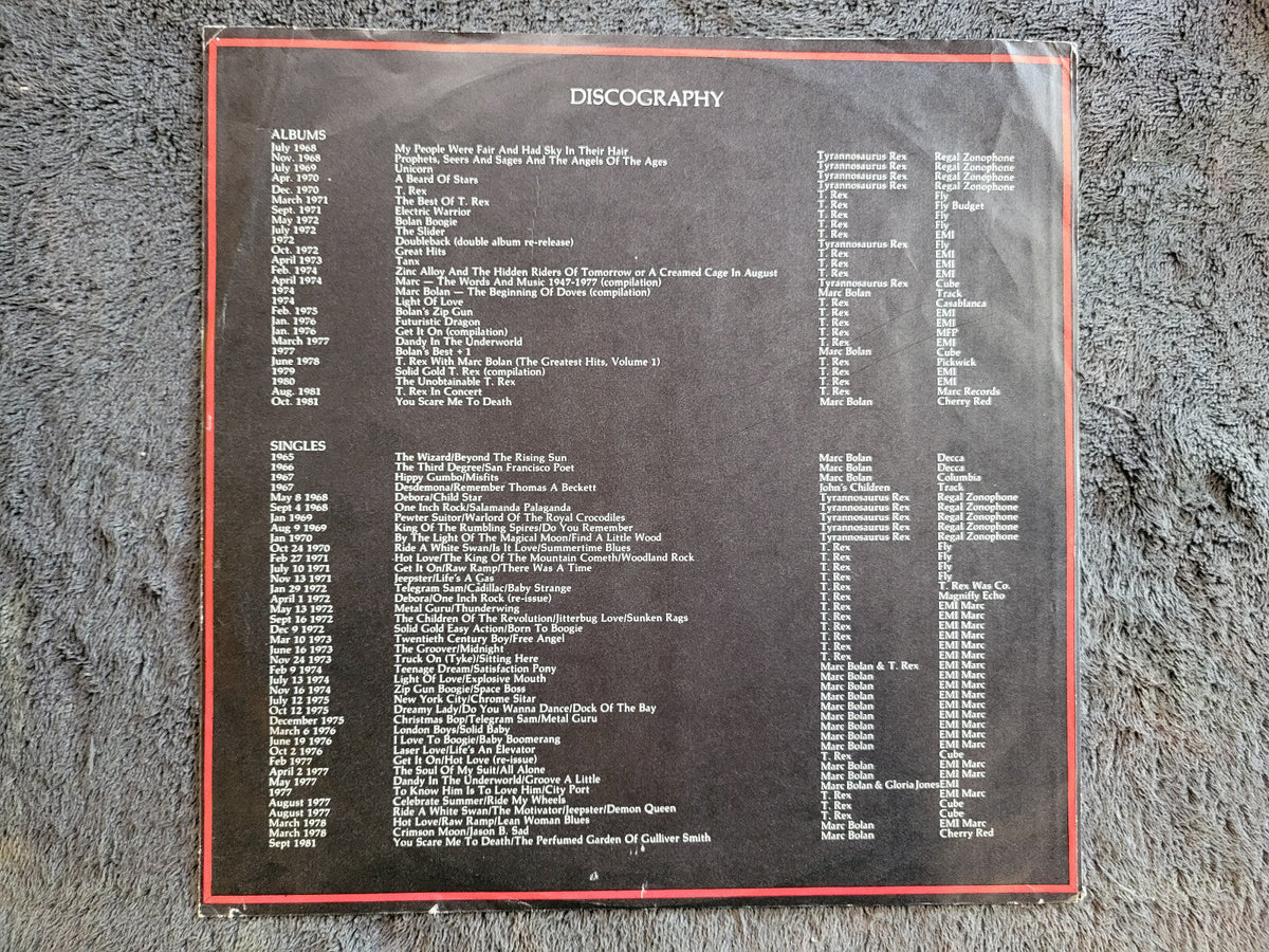 MARC BOLAN T REX YOU SCARE ME TO DEATH SWEDEN IMPORT