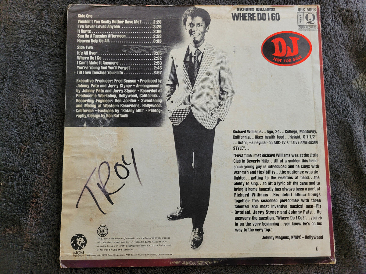 RICHARD WILLIAMS WHERE DO I GO