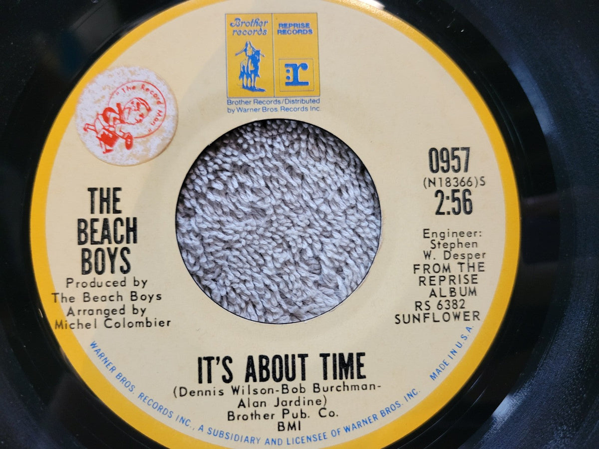 BEACH BOYS TEARS IN THE MORNING  ITS ABOUT TIME 7"
