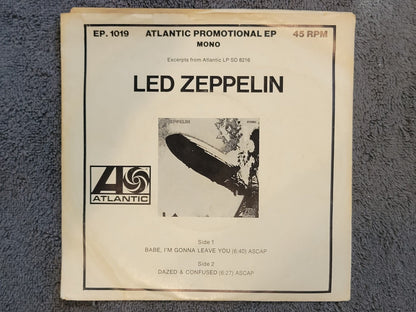 LED ZEPPELIN BABE I'M GONNA LEAVE YOU DAZED & CONFUSED ATLANTIC EP-A-1019