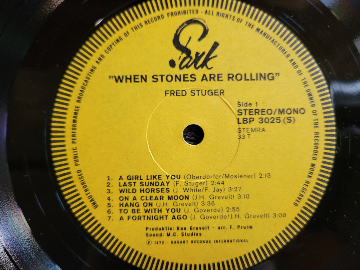 FRED STUGER WHEN STONES ARE ROLLING PARK IMPORT