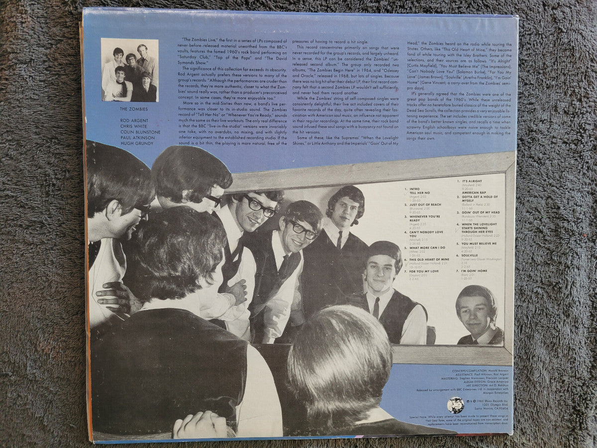 ZOMBIES LIVE ON THE BBC 1965-1967 AUTOGRAPHED