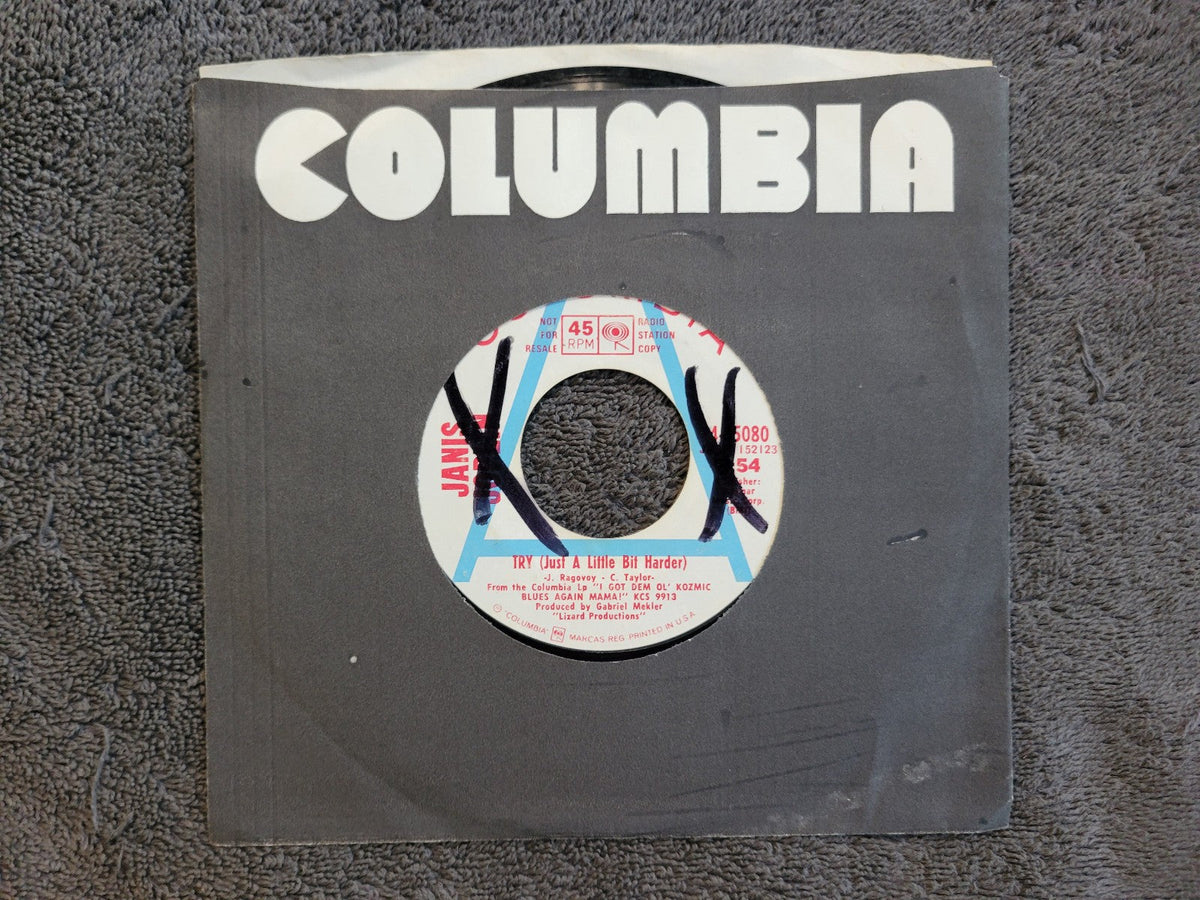 JANIS JOPLIN TRY JUST A LITTLE BIT HARDER WHITE LABEL PROMO ONE GOOD MAN 4-45080