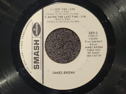 JAMES BROWN I GOT YOU OUT OF SIGHT I LOVE YOU PORGY WHITE LABEL PROMO WLP SMASH
