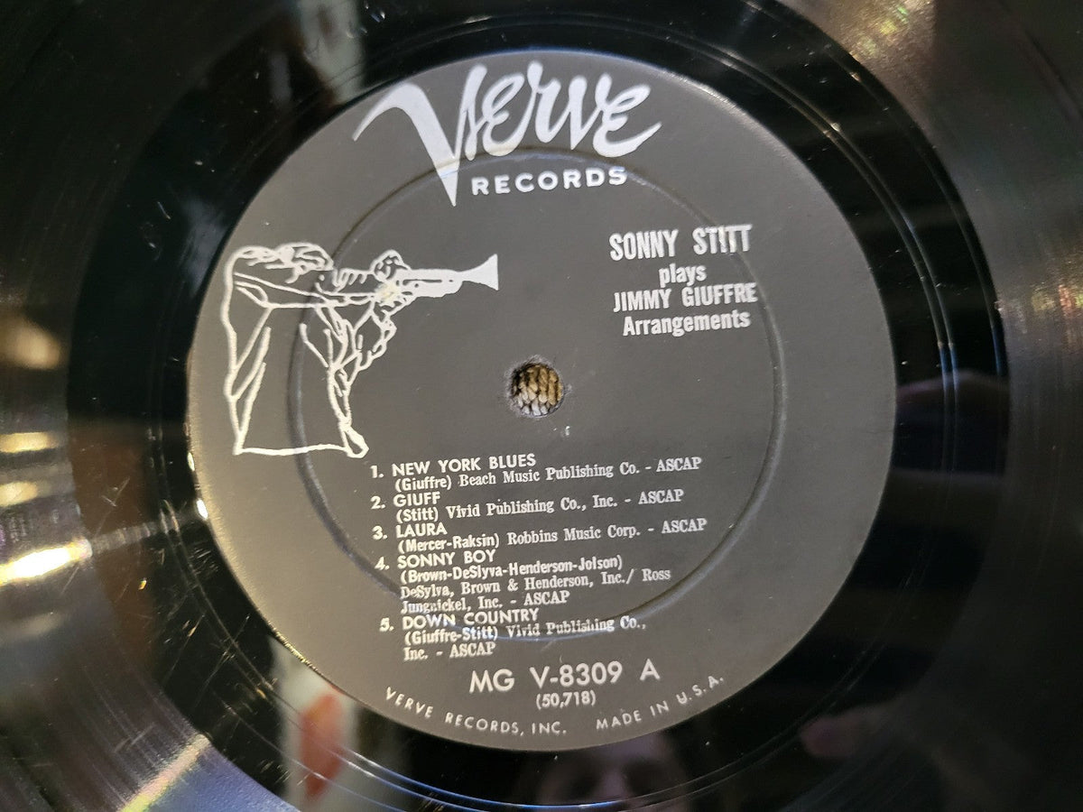 SONNY STITT PLAYS JIMMY GIUFFRE VERVE MG V-8309  MONO