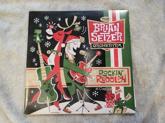 BRIAN SETZER ORCHESTRA ROCKIN RUDOLPH GREEN VINYL STRAY CATS