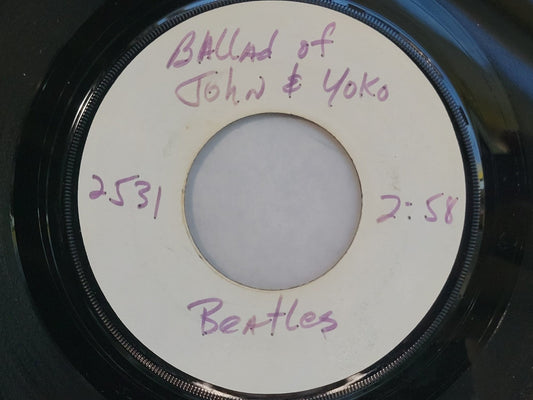BEATLES BALLAD OF JOHN & YOKO OLD BROWN SHOE ADVANCE TEST PRESSING  APPLE 2031