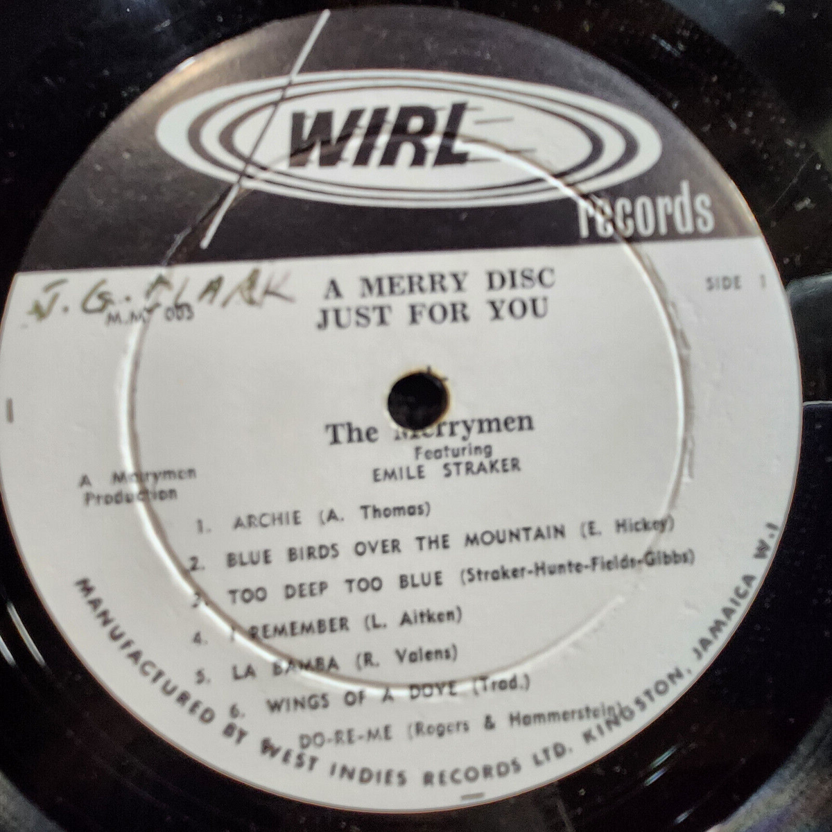 MERRYMEN EMILE STRAKER A MERRY DISC JUST FOR YOU